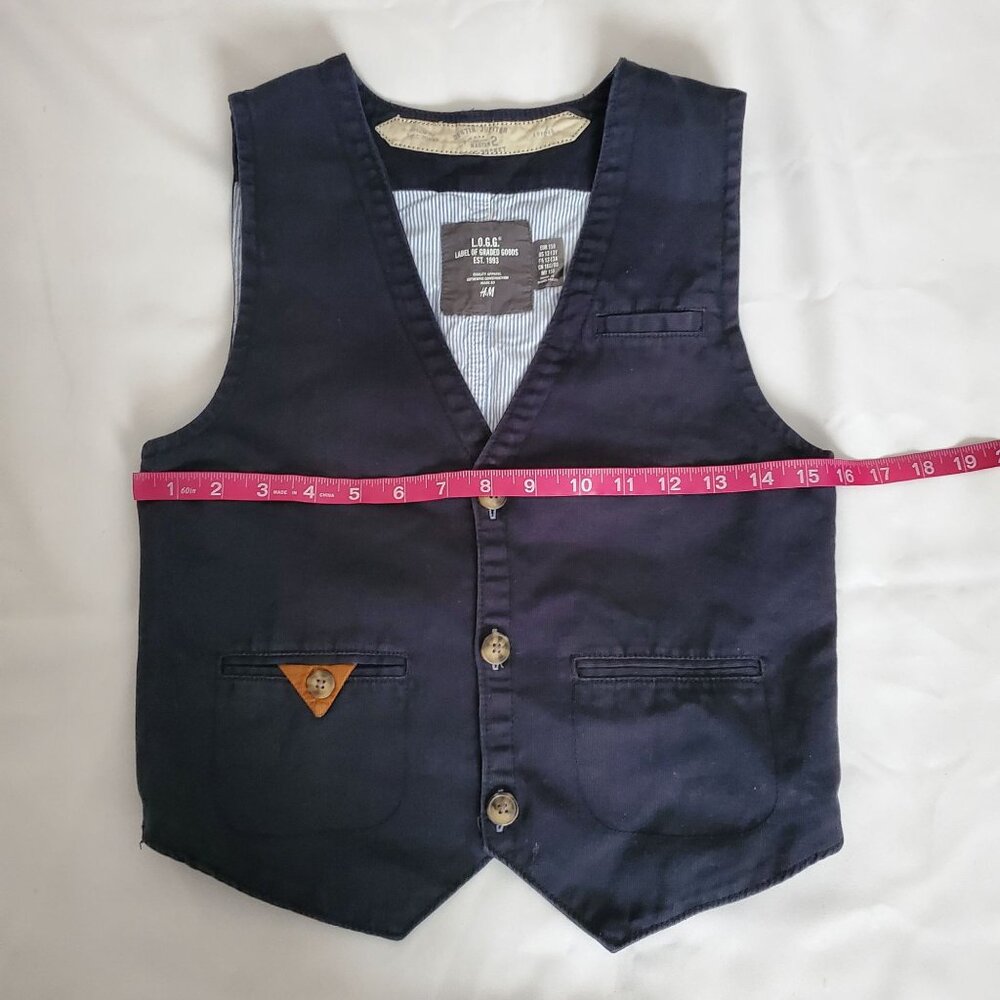 L.O.G.G By H&M Kids Boys Casual Vest Navy Blue Size 12-13Y - Picture 11 of 12